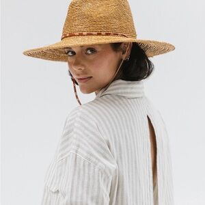 GIGI PIP Straw Hat with leather Brown Band